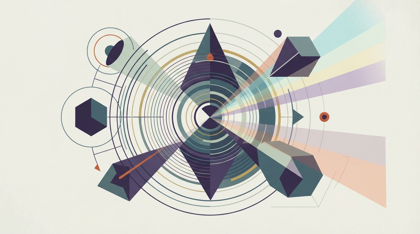 Abstract optical lens refraction.