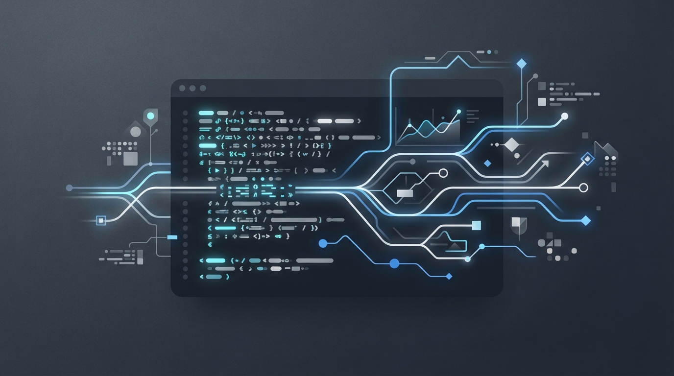 Abstract terminal collaboration interface graphic