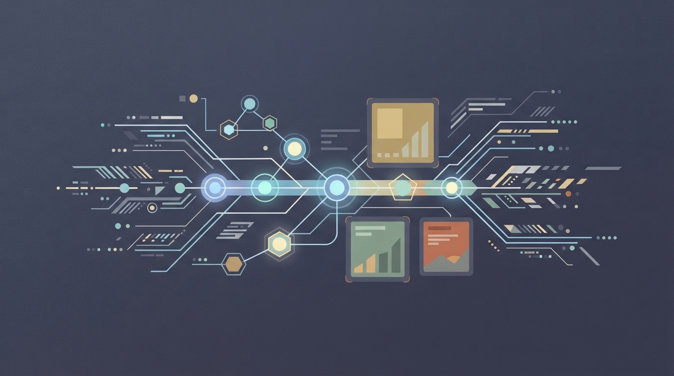 Abstract visualization of software interface control nodes