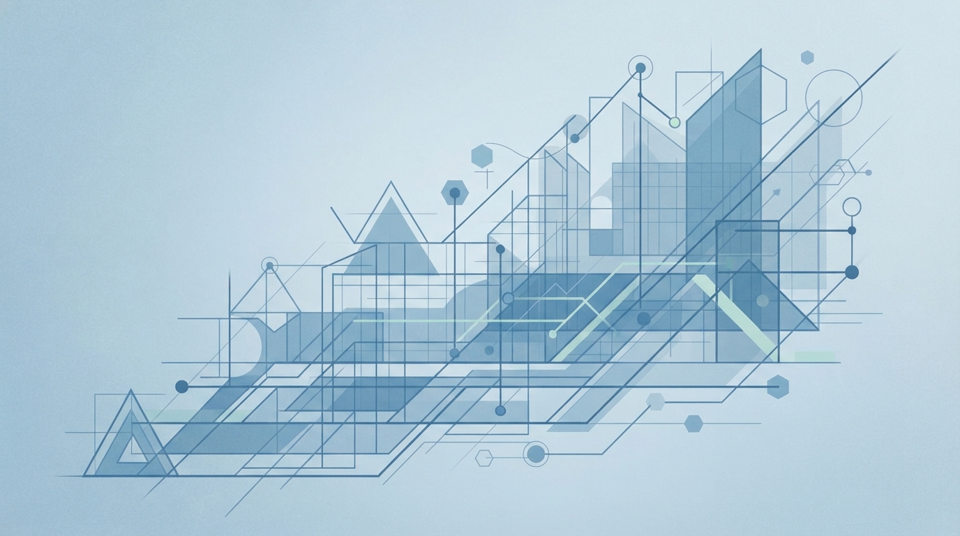 Abstract blueprint architectural lines