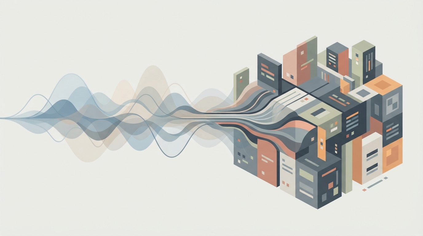Abstract voice technology concept.