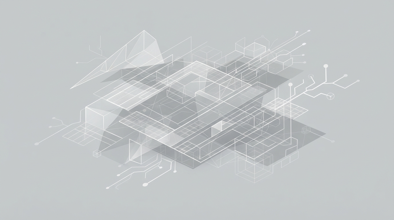 Abstract UI wireframe layers illustration
