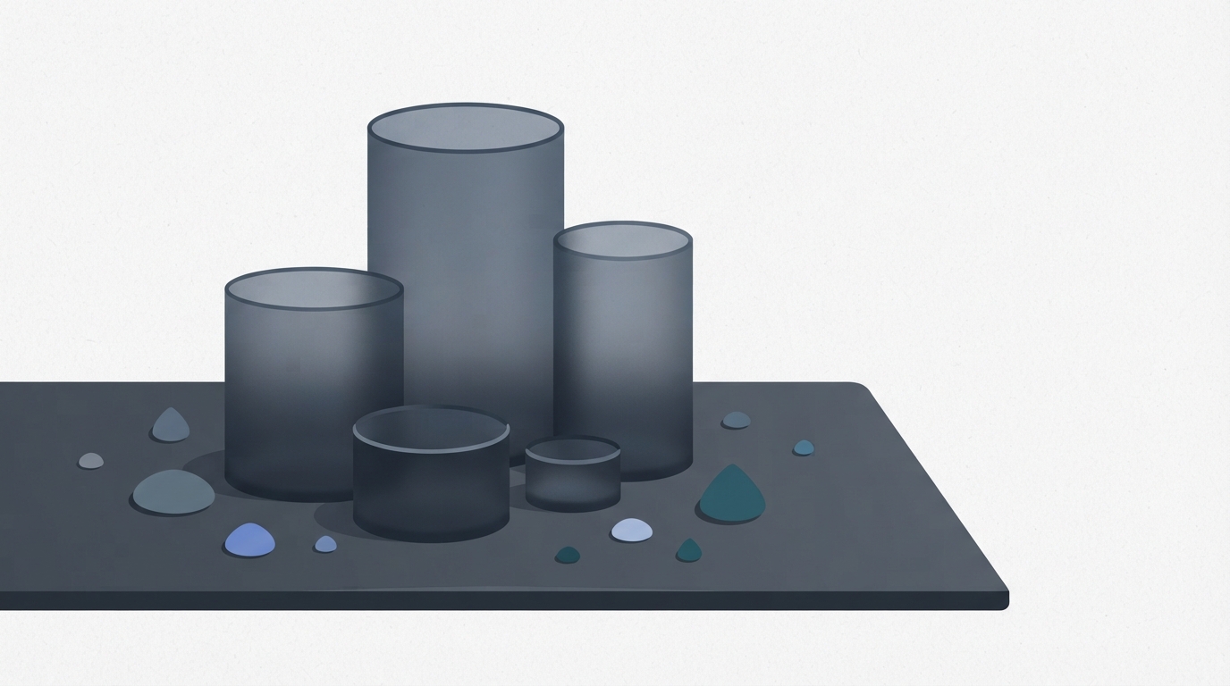 Abstract representation of premium liquid formulations