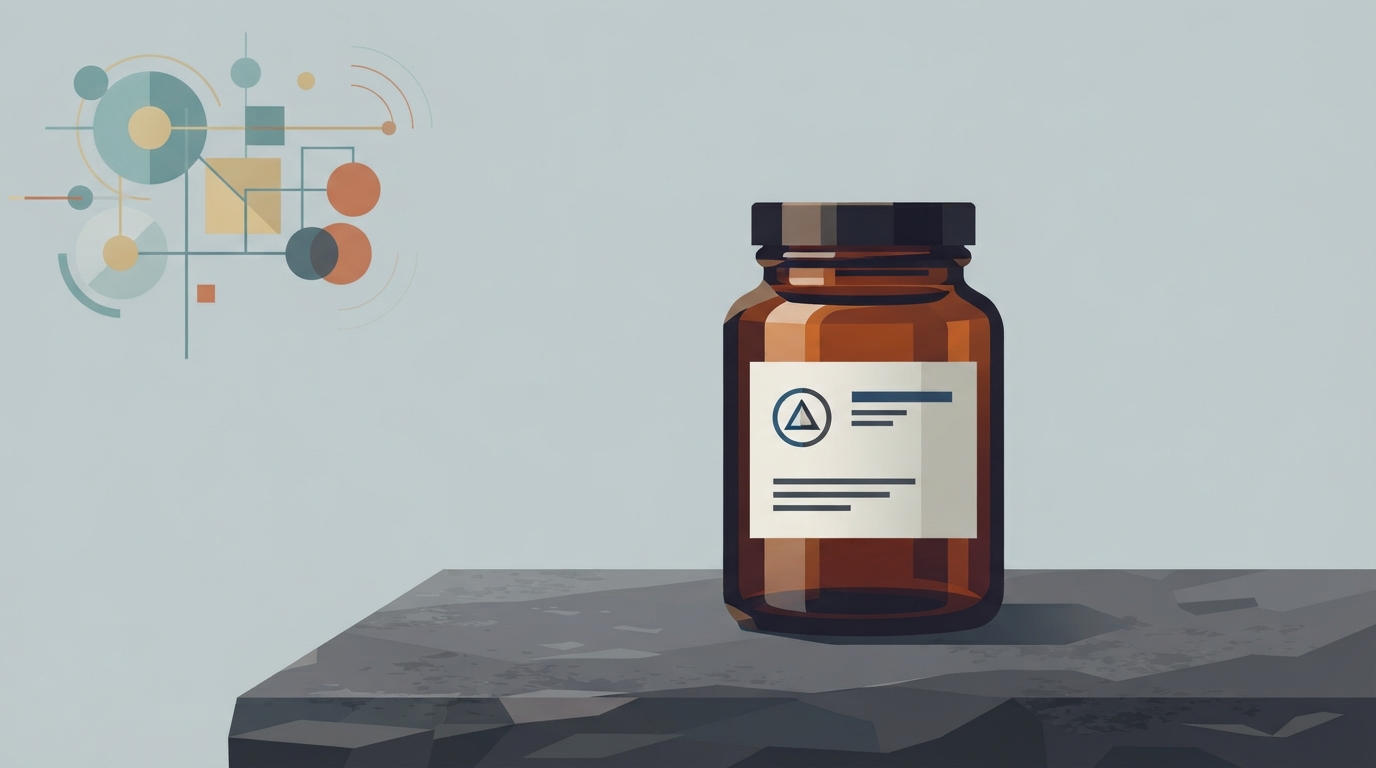 Minimalist amber glass jar on slate surface