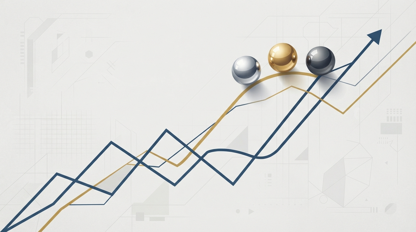 Abstract automated wealth management illustration