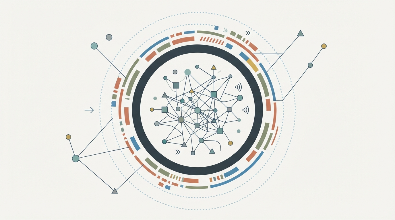 Abstract secure network boundary graphic