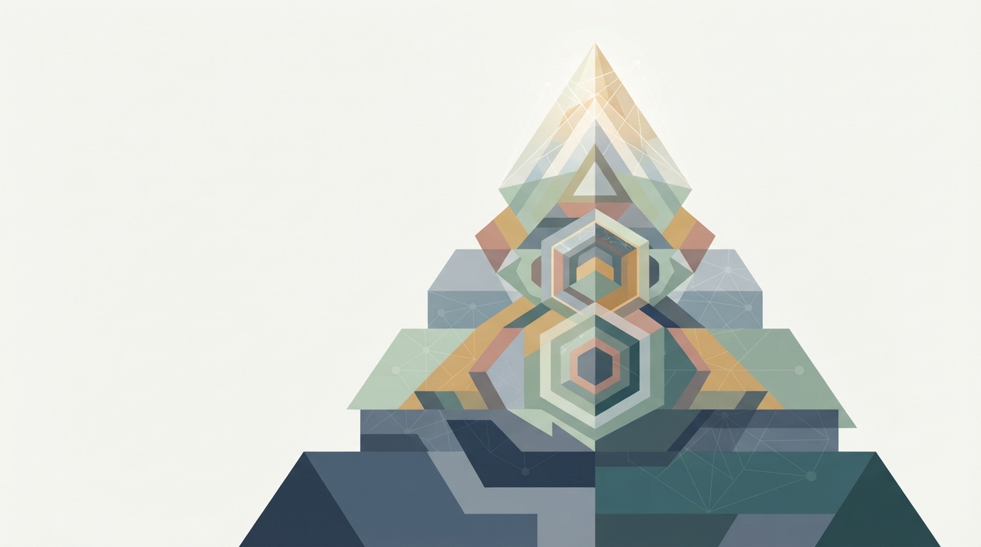 Abstract stacked geometric layers