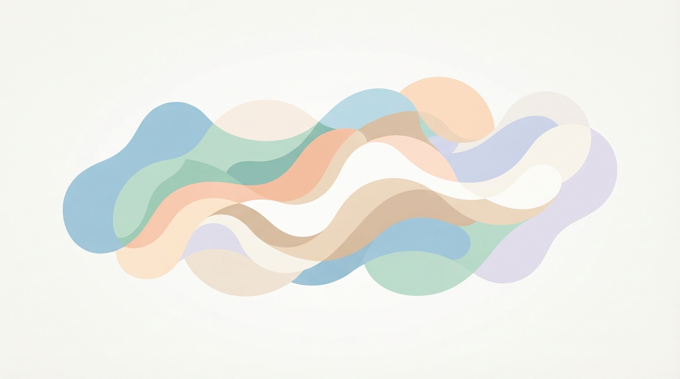 Abstract representation of gentle, natural layers.