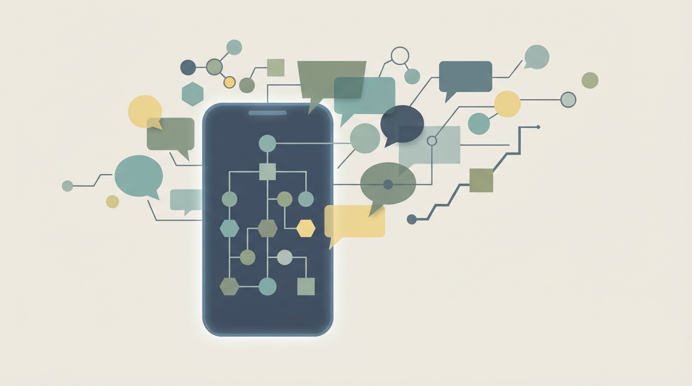 Abstract mobile conversation and data organization