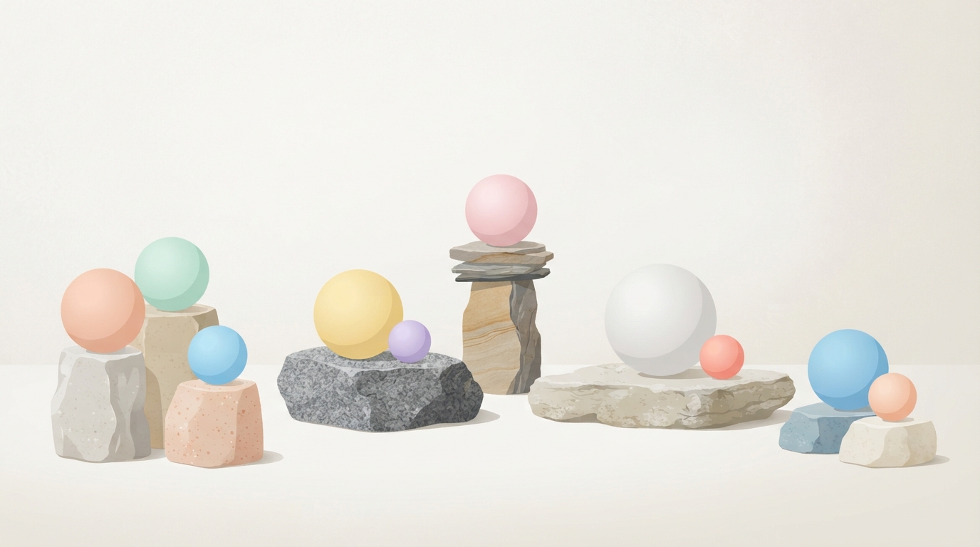 Abstract representation of organic wellness and balance
