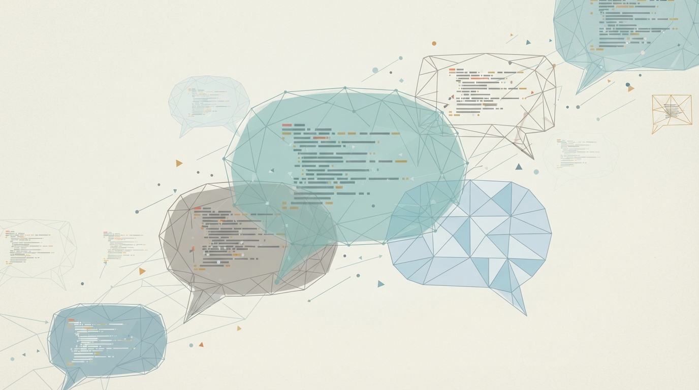 Abstract representation of modular chat interface components