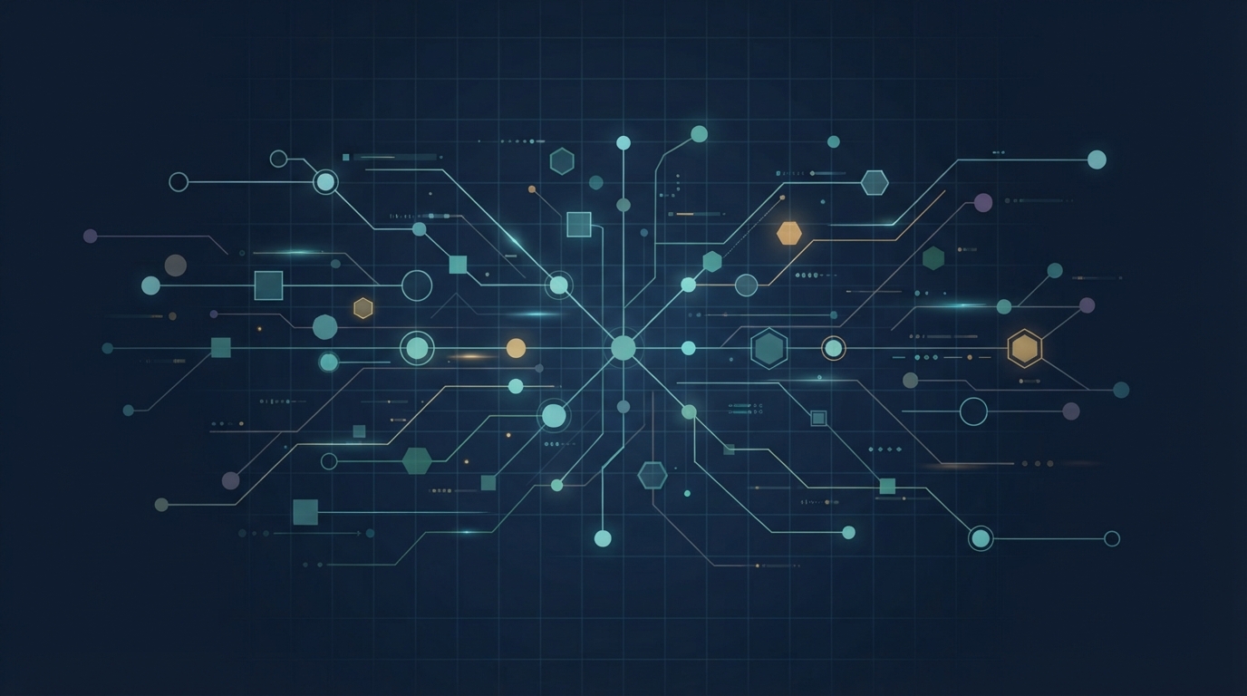 Digital nodes connecting on a geometric grid