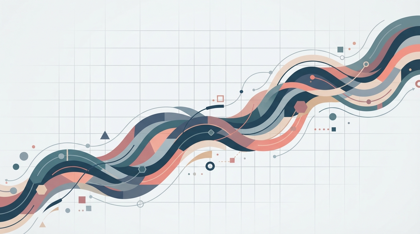 Abstract flowing wave patterns