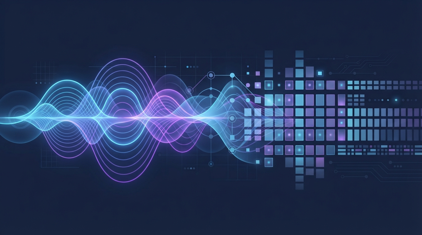 Abstract soundwave converting to data