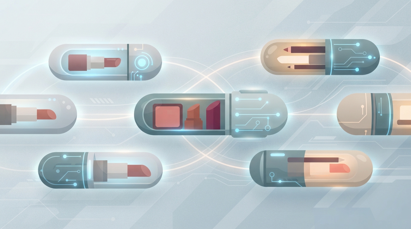 Solid color sticks encased in glowing protective geometric shells.