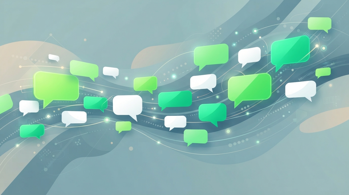 Conceptual illustration of digital communication.