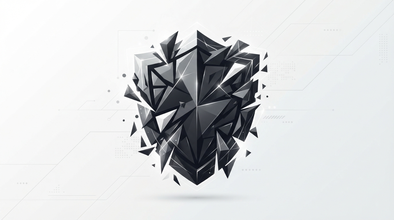Abstract digital polygon shield