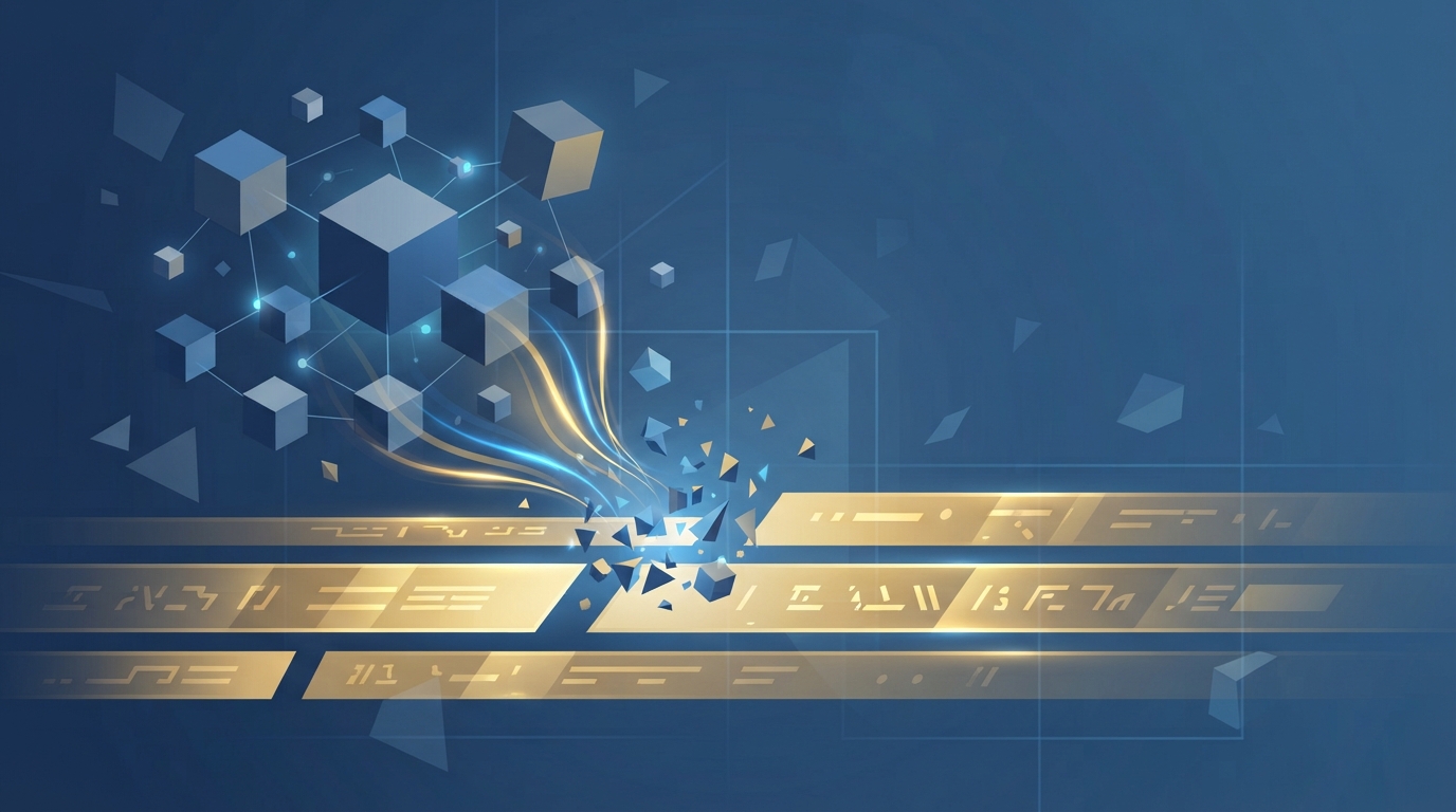 Abstract geometric representation of digital ledgers and blocks